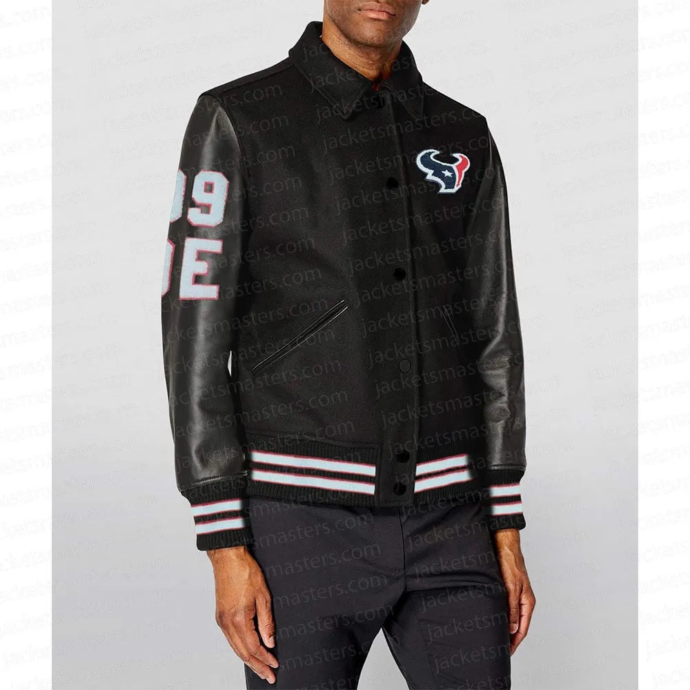 JJ Watt Houston Texas Varsity Black Jacket - side view