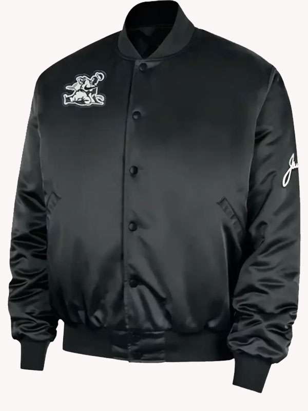 Jackie Robinson Black Bomber Jacket