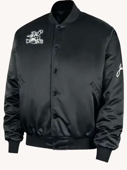 Jackie Robinson Black Bomber Jacket
