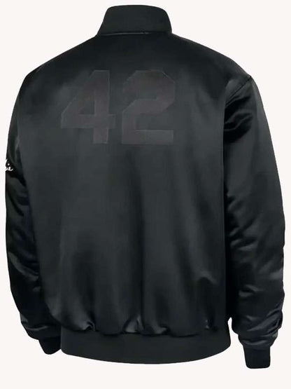 Jackie Robinson Black Bomber Jacket