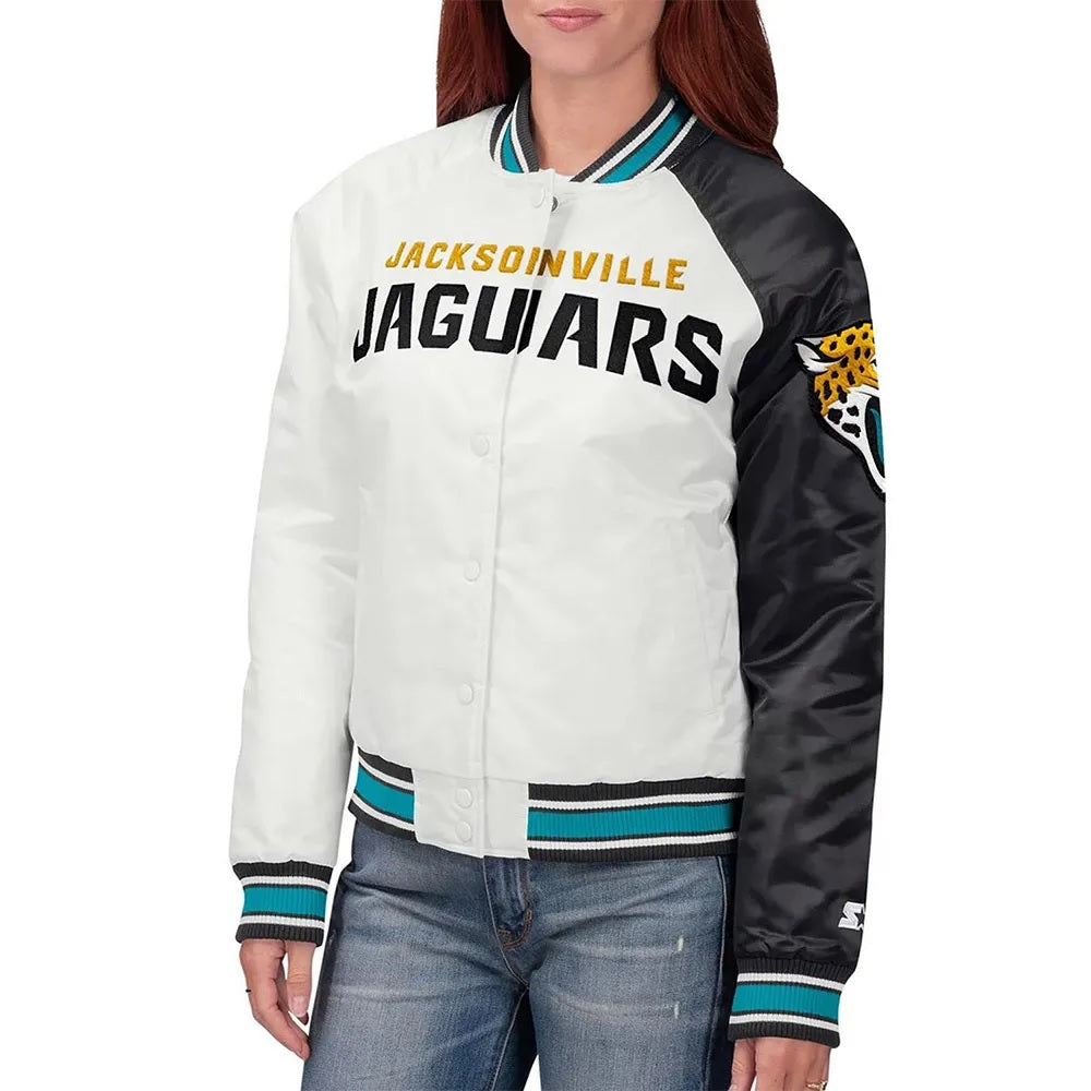 Jacksonville Jaguars Hometown Satin Jacket - back view