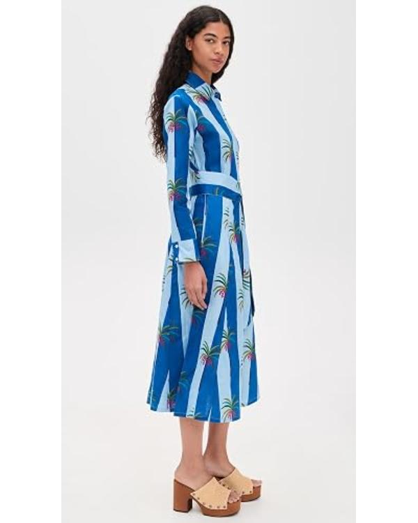 Abbott Elementary S6 Quinta Brunson Striped Palm Print Dress - view 3