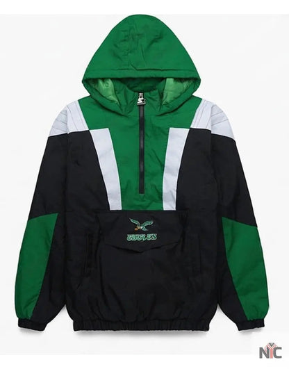 Jason Kelce New Heights Podcast Eagles Starter Jacket Clanton Jacket