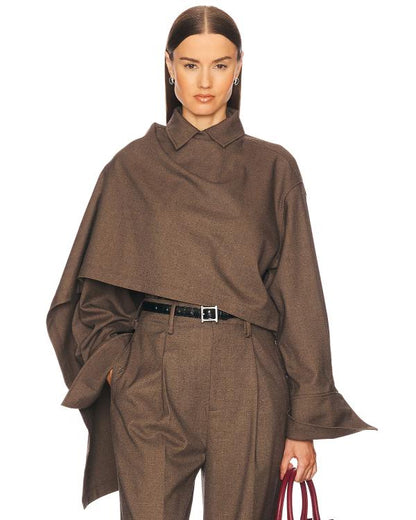 Reasonable Doubt S04 Emayatzy Corinealdi Brown Draped Top - view 2