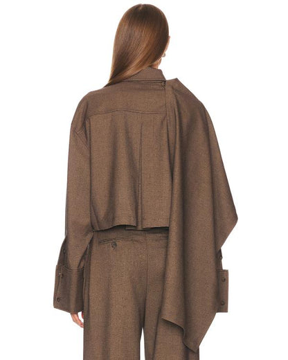 Reasonable Doubt S04 Emayatzy Corinealdi Brown Draped Top - view 4