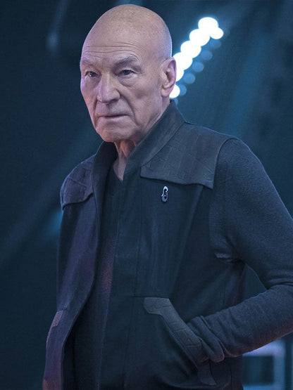 Jean-Luc Picard Star Trek Picard Black Cotton Vest - back view