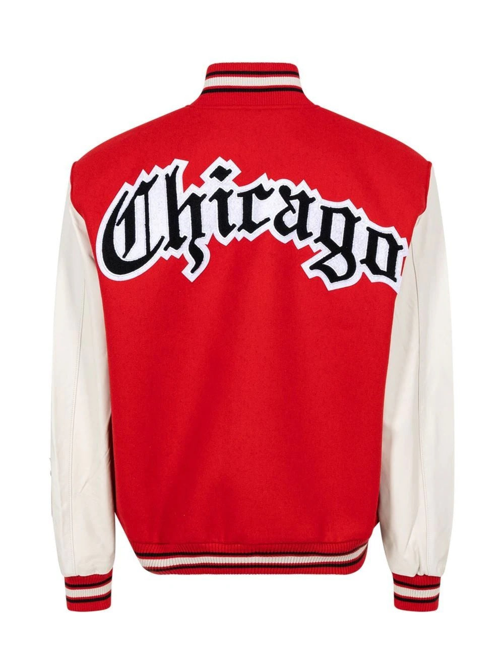 Jeff Hamilton Chicago Bulls Red And White Jacket - side view