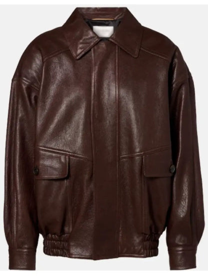 Jennifer Lopez Office Romance 2026 Brown Leather Jacket WorthVee