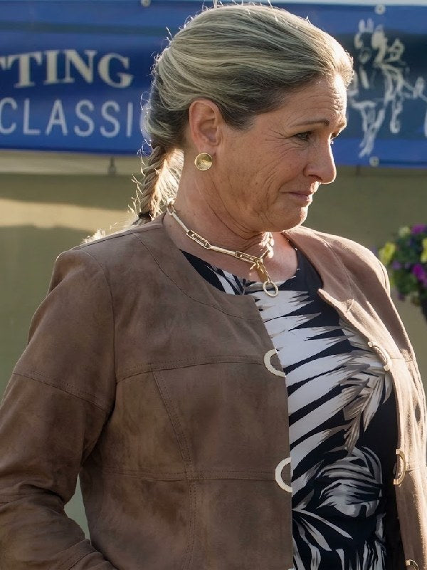 Jessica Steen Heartland S20 Brown Faux Suede Jacket