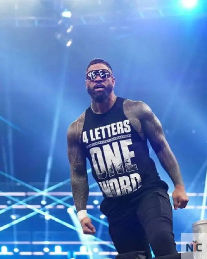 Jey Uso Monday Night RAW Black Tank Top Clanton Jacket