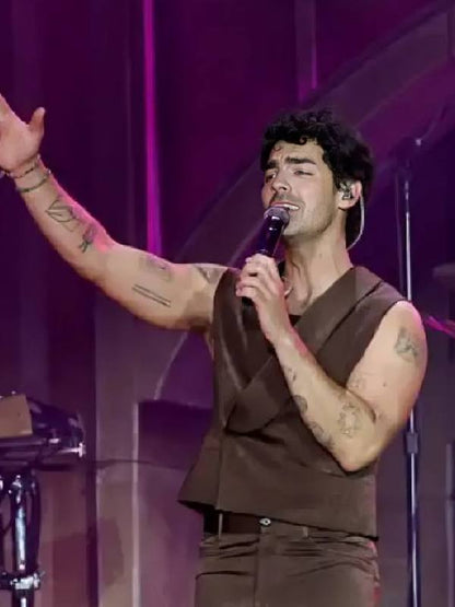Joe Jonas Hometown Tour 2025 Brown Vest Shopotiny