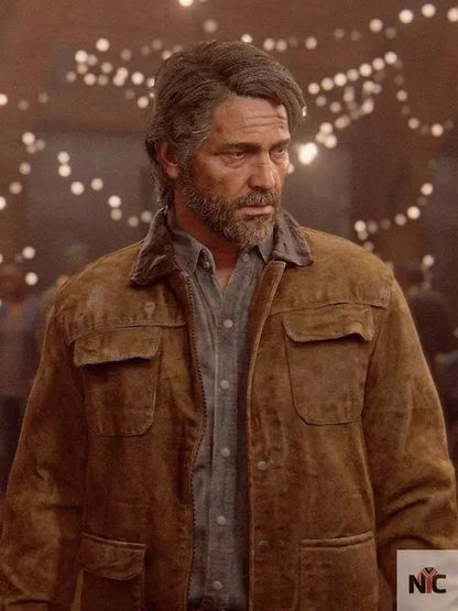 Joel Miller The Last of Us Brown Leather Jacket Clanton Jacket