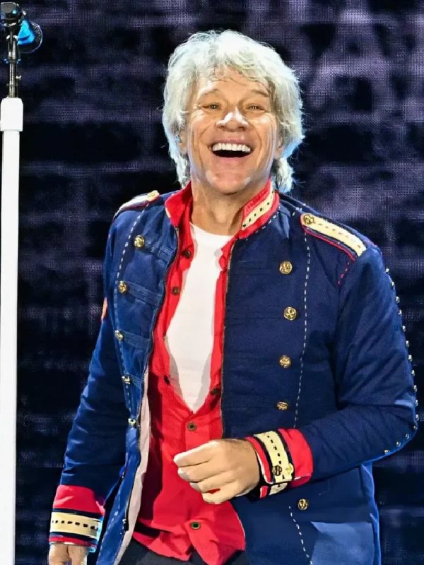 Jon Bon Jovi Wembley Stadium Blue Military Jacket