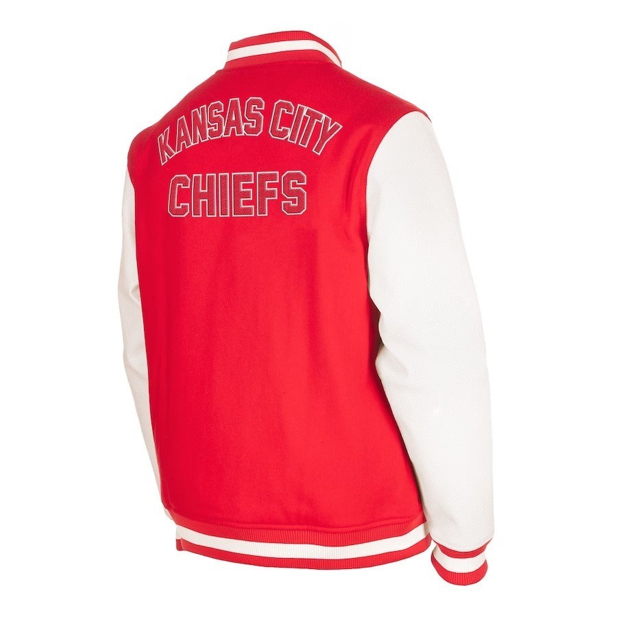 Kansas City Chiefs New Era Red Third Down Jacket - back view