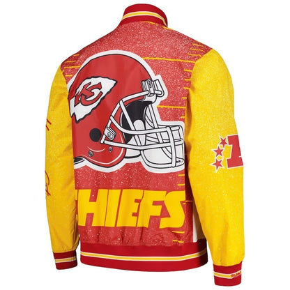 Kansas City Chiefs White Team Burst Warm-Up Jacket - back view