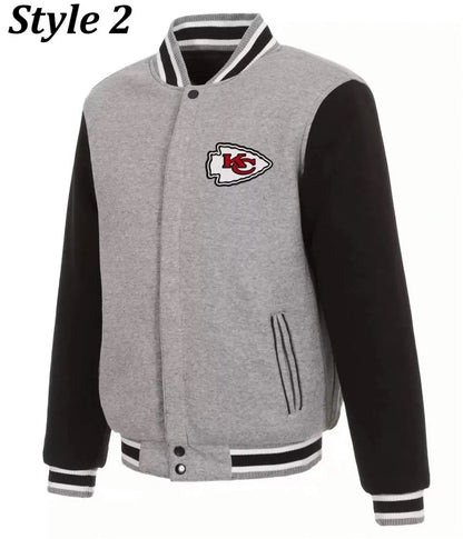 Kansas City Chiefs Two Tone Wool Leather Letterman Jacket