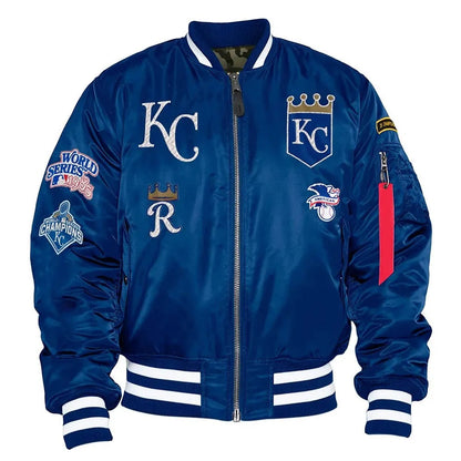 Kansas City Royals Bomber MA-1 Jacket WorthVee
