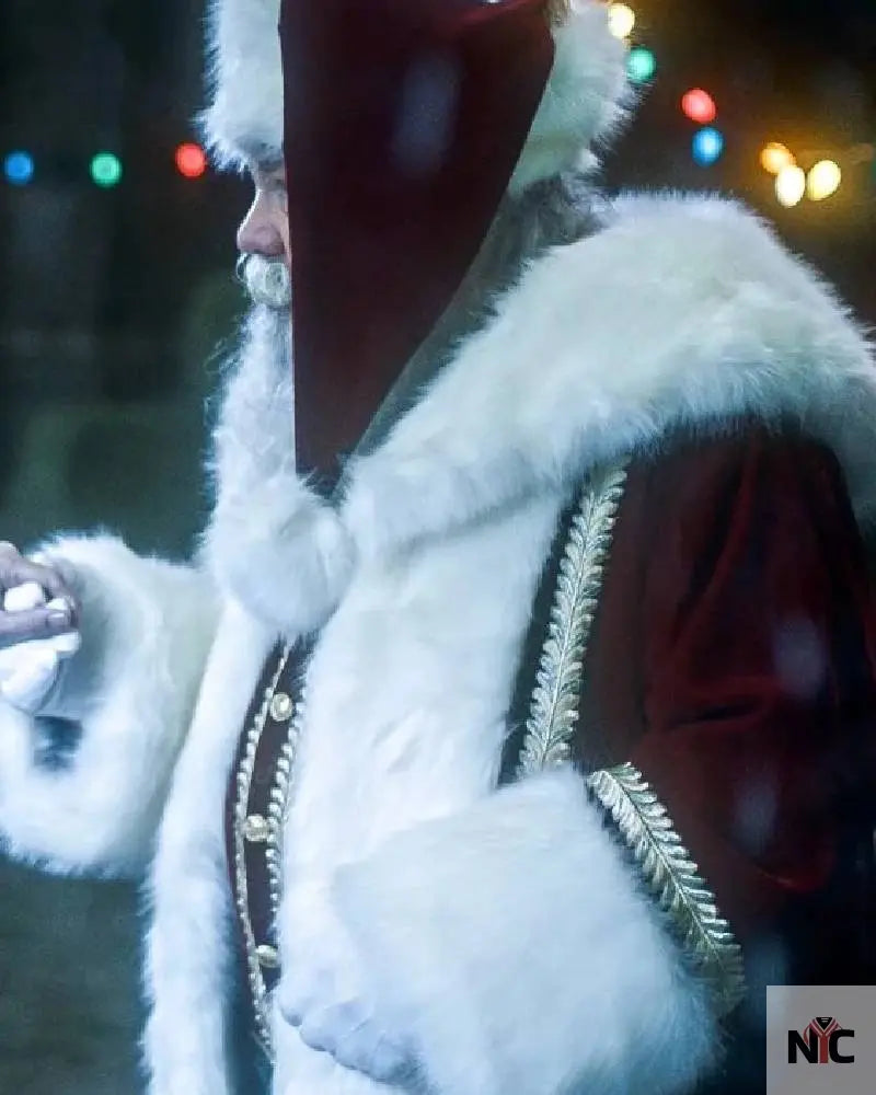 Keeping Up with the Clauses Santa Coat With Free Cap Clanton Jacket