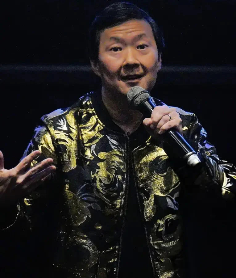 Ken Jeong KPop Demon Hunters Metallic Gold Jacket Shopotiny
