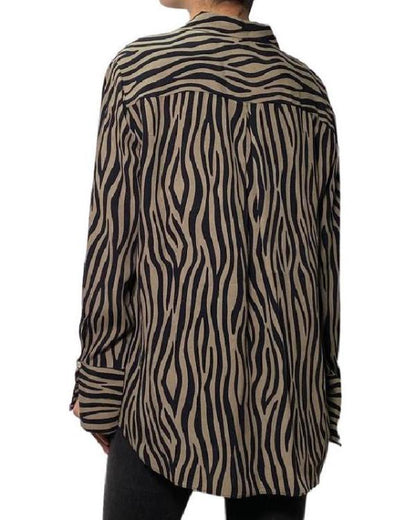Ted Lasso S04 Visitor Brown Zebra Print Blouse - view 4