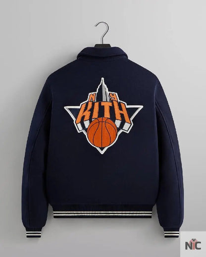 Kith For The New York Knicks Empire Wool Coaches Jacket Clanton Jacket