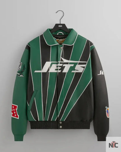 Kith & Jeff Hamilton for the NFL: Jets Leather Varsity Jacket Clanton Jacket