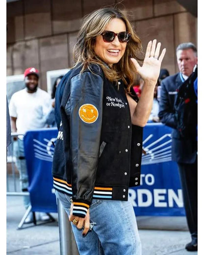 Mariska Hargitay Knicks Playoff Game Varsity Jacket