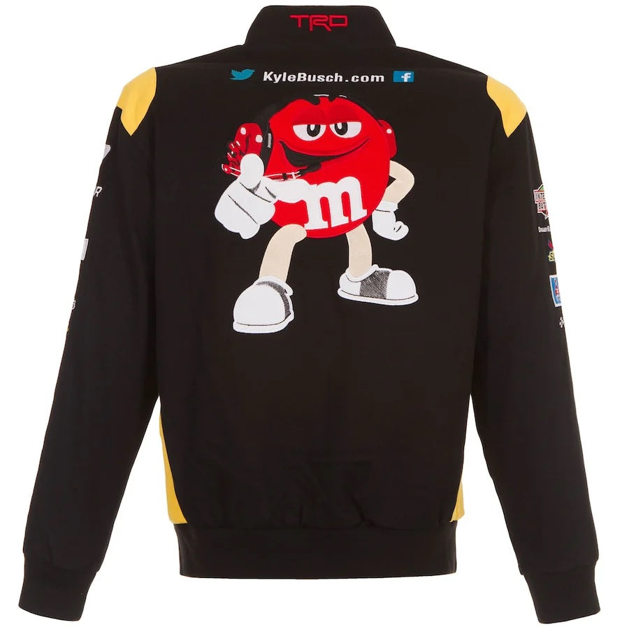 Kyle Busch Mms Full-Snap Twill Jacket - back view