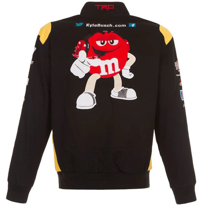 Kyle Busch Mms Full-Snap Twill Jacket - back view