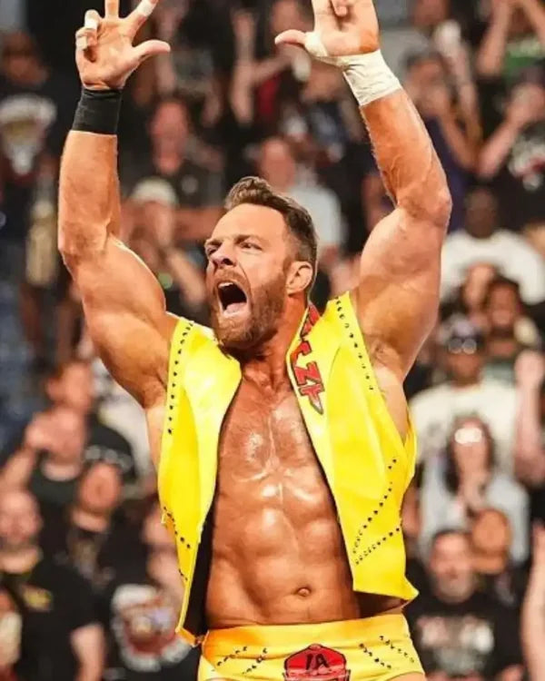 LA Knight WWE Money In The Bank Yellow Vest - front view