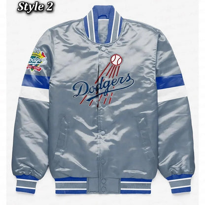 LA Dodgers Home Game Varsity Satin Jacket
