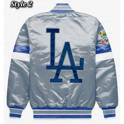 LA Dodgers Home Game Varsity Satin Jacket