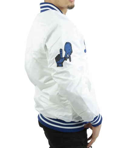 LA Dodgers National Blue Satin Varsity Jacket