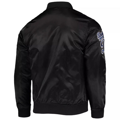 LA Dodgers Wordmark Black Varsity Jacket