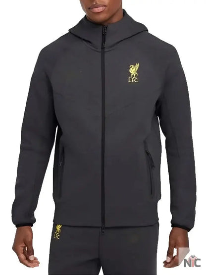 LFC 2025 Tech Fleece Dark Grey Hooded Jacket Clanton Jacket