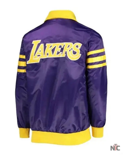 Lakers Starter Purple The Captain II Jacket Clanton Jacket