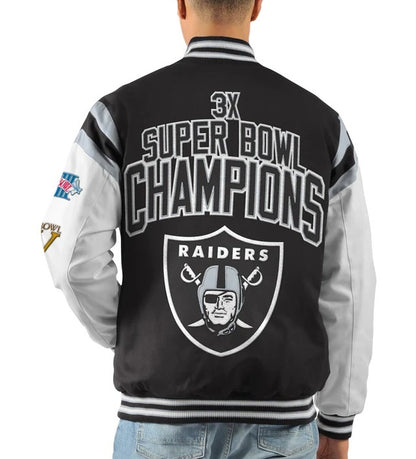 Las Vegas Raiders 3X Championship Varsity Jacket