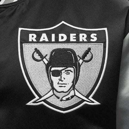 Las Vegas Raiders Heavyweight Black Satin Jacket