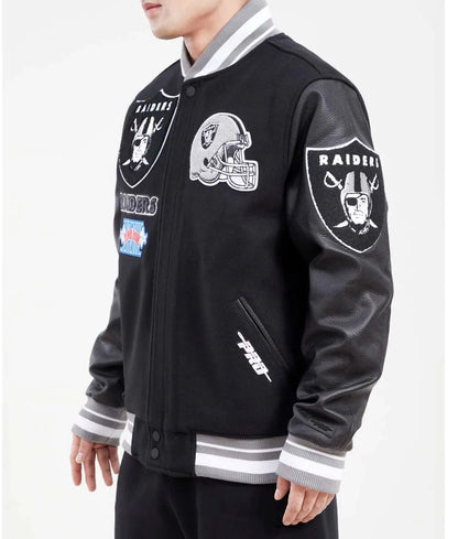 Las Vegas Raiders Mash Up Varsity Jacket