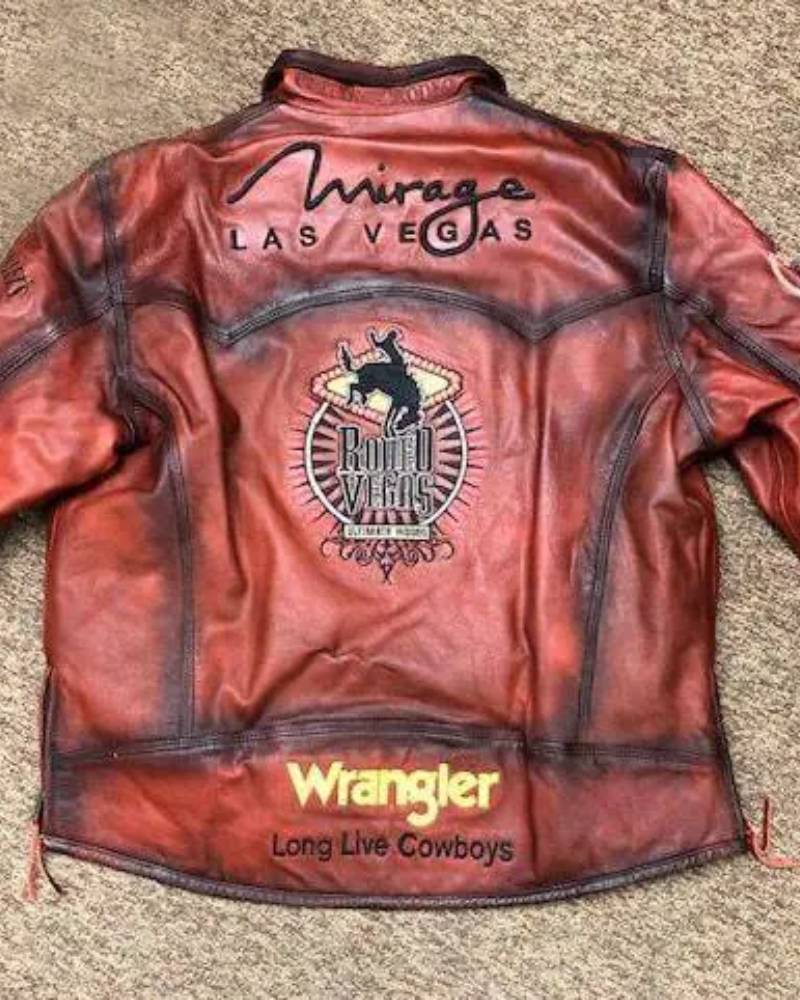 Las Vegas Rodeo Mirage Brown Leather Jacket