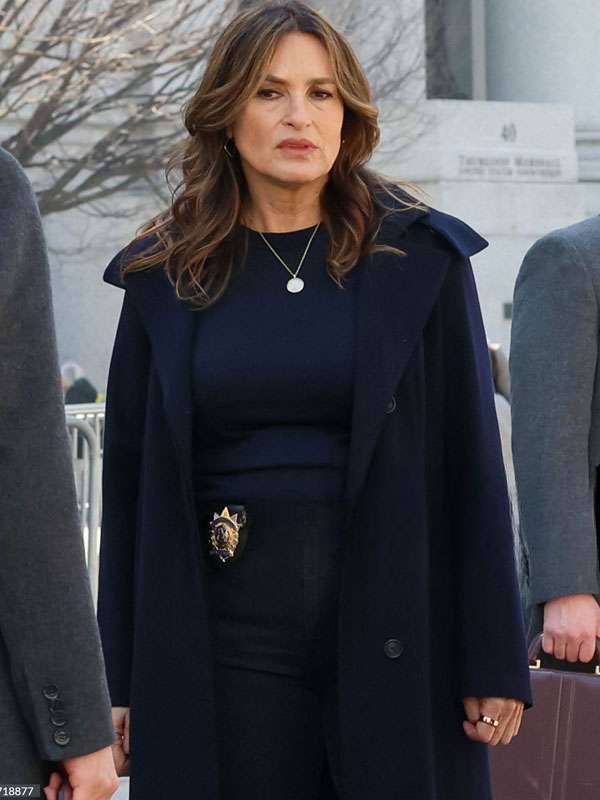 Law and Order SVU Olivia Benson Blue Wool Coat