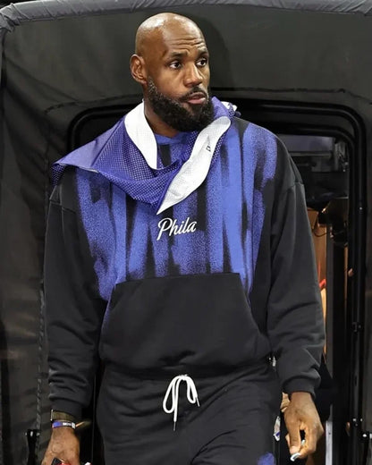 LeBron James Philadelphia 76ers Black Practice Hoodie