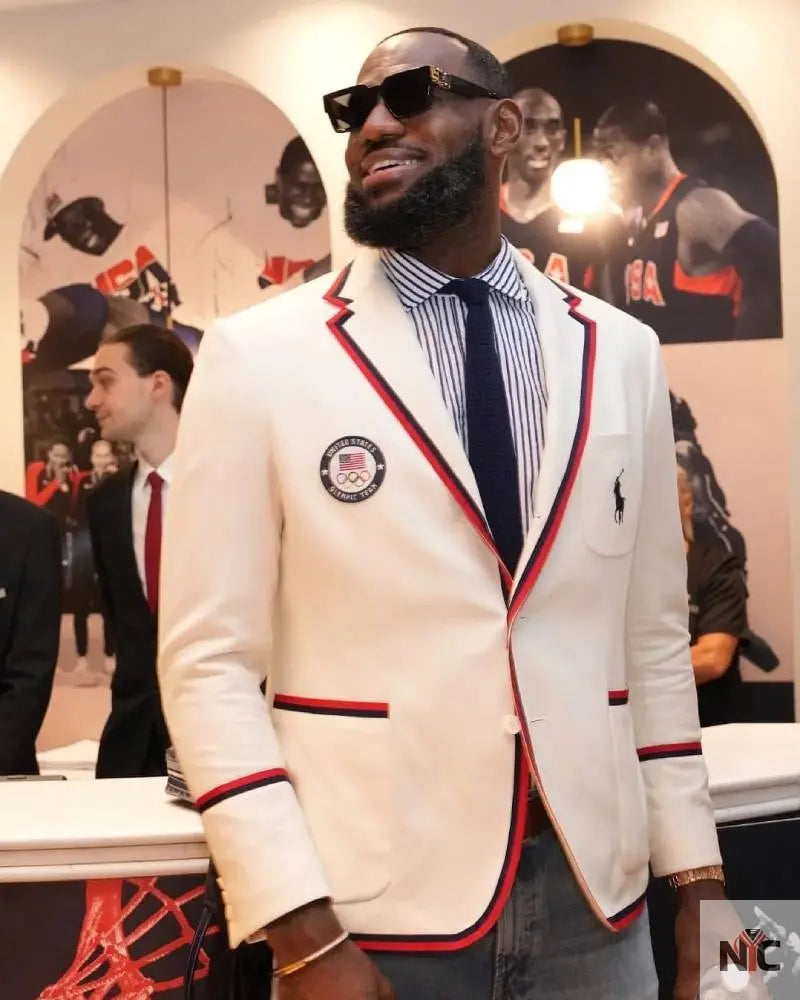 Lebron James Olympics 2024 Blazer Clanton Jacket