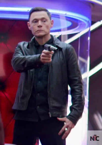 Lift 2024 Burn Gorman Black Leather Jacket Clanton Jacket