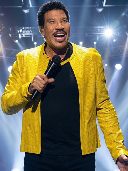 Lionel Richie The Muny Collarless Leather Jacket