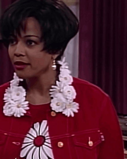 Kim Fields Living Single Season 3 Red Jacket with Daisy Collar