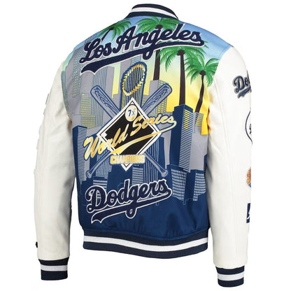 Los Angeles Dodgers Zip Up Varsity Jacket - side view