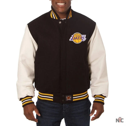 Los Angeles Lakers Domestic Wool And Leather Jacket Clanton Jacket