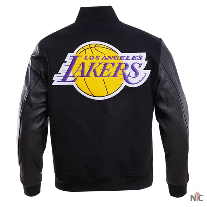 Los Angeles Lakers Gradient Logo Wool Varsity Jacket Clanton Jacket