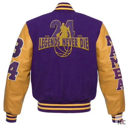 Los Angeles Lakers Kobe Bryant Mamba Letterman Jacket Clanton Jacket